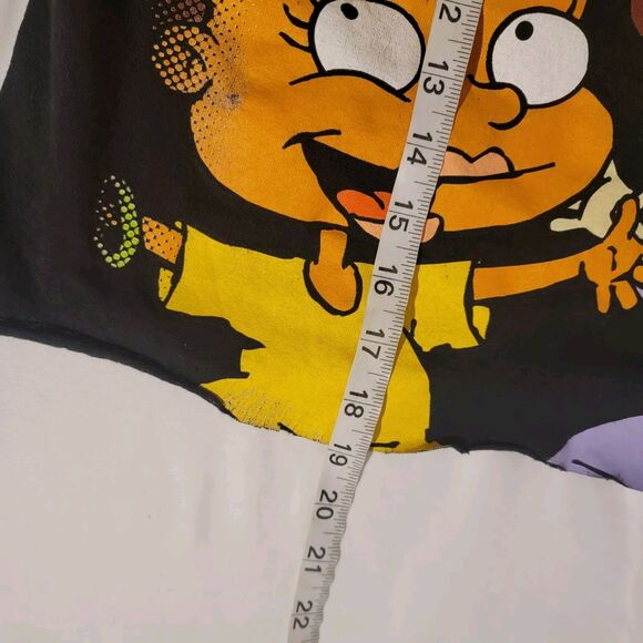 Rugrats Womens Crop Top Size Large L Black Graphic Tee Kidcore - Picture 4 of 5